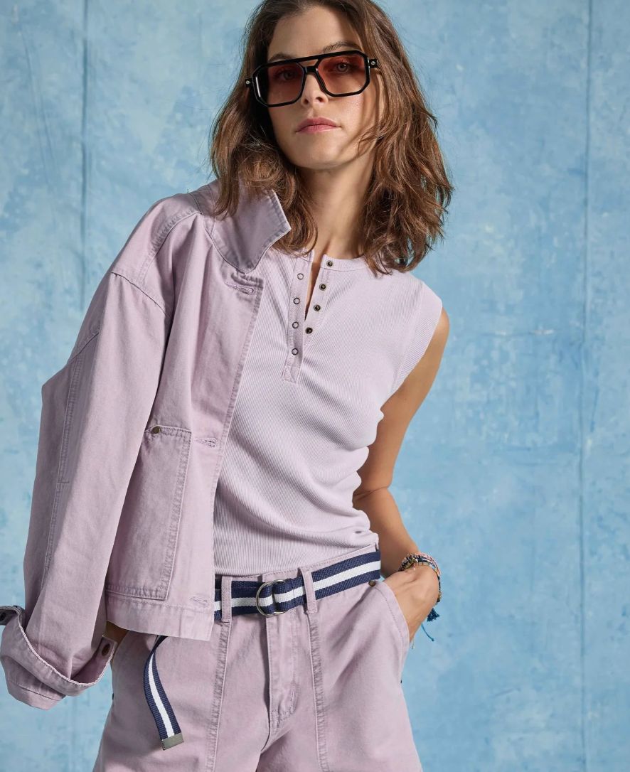 Lilla P Sunwashed Cap Sleeve Henley