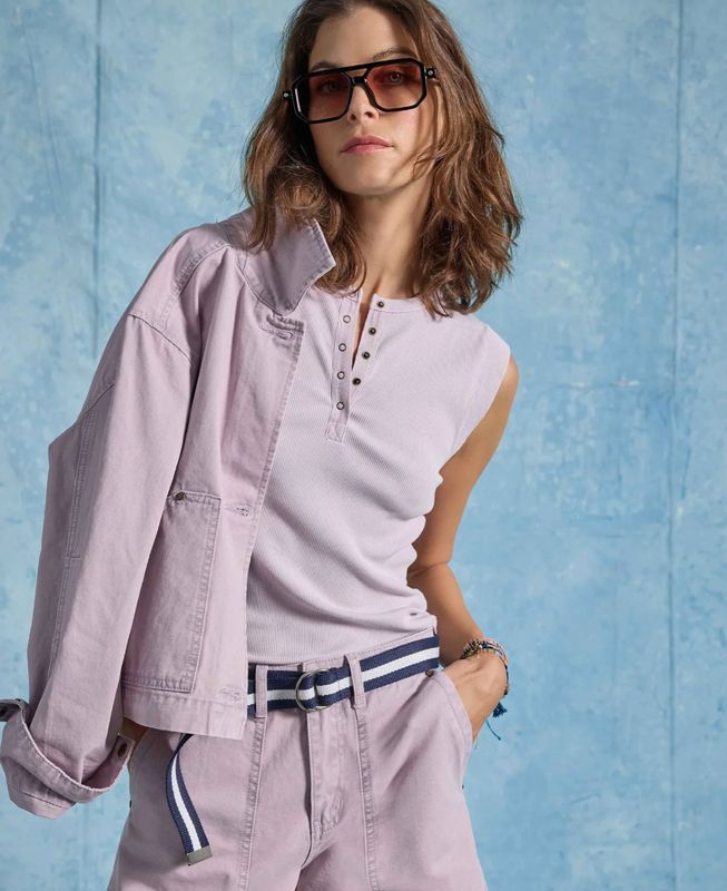 Lilla P Sunwashed Cap Sleeve Henley