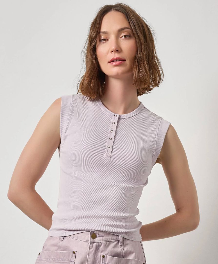 Lilla P Sunwashed Cap Sleeve Henley