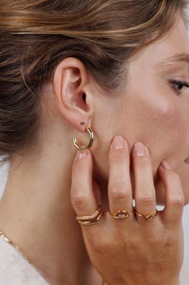 Jax Kelly Gold Hoop Smooth Earring JX52