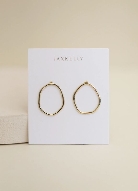 Jax Kelly Gold Organic Hoop JX54