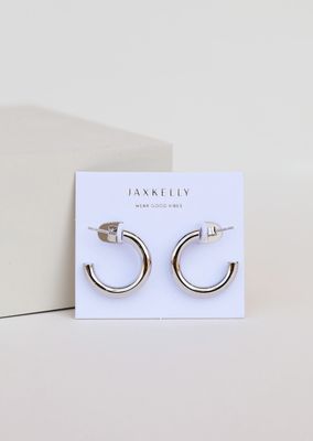 Jax Kelly Silver Hoop Smooth Earring JX55