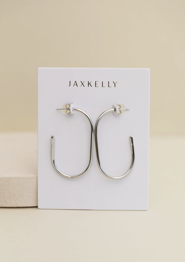 Jax Kelly Silver Large Hoop JX56