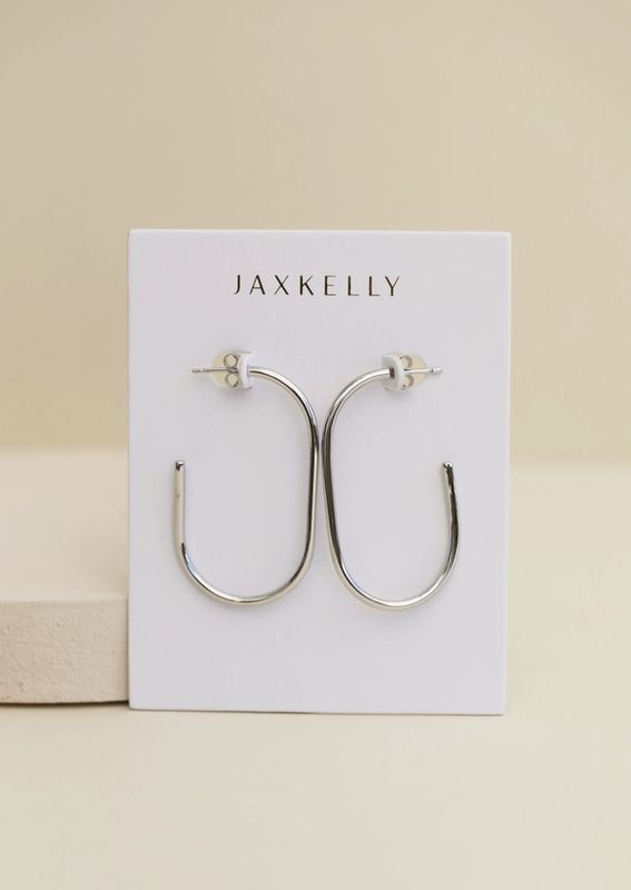 Jax Kelly Silver Large Hoop JX56