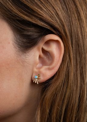 Jax Kelly Sun Ray Fire Opal Gold Earrings JX61