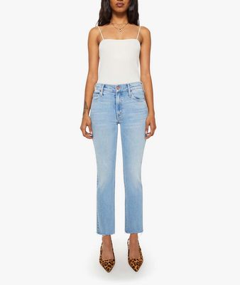 Mother Lil Mid Rise Dazzler Ankle Fray in Blessing in Disguise