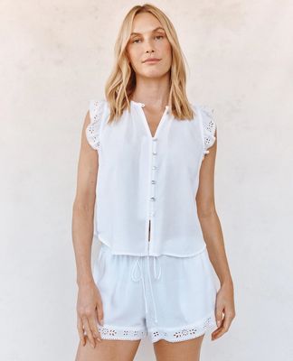 Bella Dahl Ruffle Sleeve Top