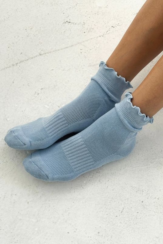 Le Bon Shoppe Ruffled Hugger Crew Socks (Multiple Colors)