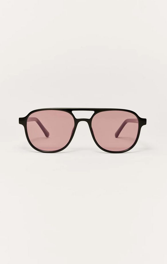 Z Supply Tourist Polished Black-Pink Polarized
