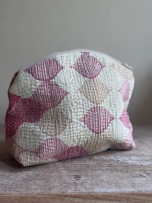 Belle's Nest The Retreat Makeup Zip Travel Bag In Pink Lemon BN8