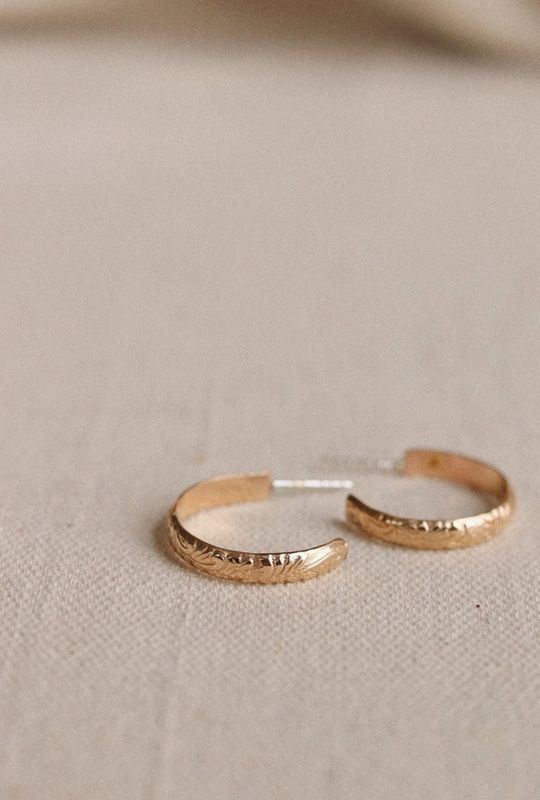 Goldie Jewlery Flora Hoops Gold Filled GL43