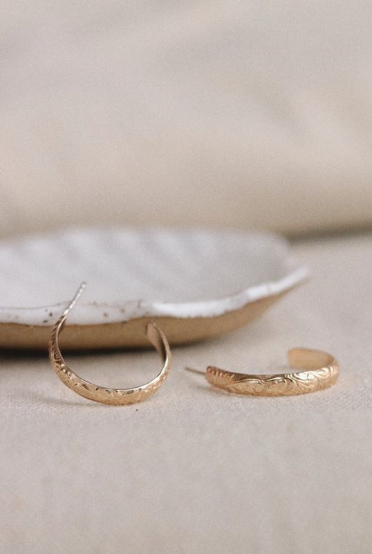 Goldie Jewlery Flora Hoops Gold Filled GL43