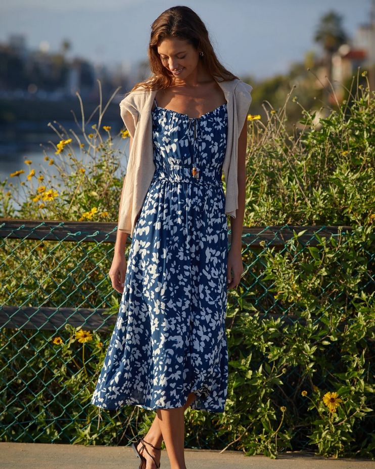 Bella Dahl Elastic Waist Midi Dress