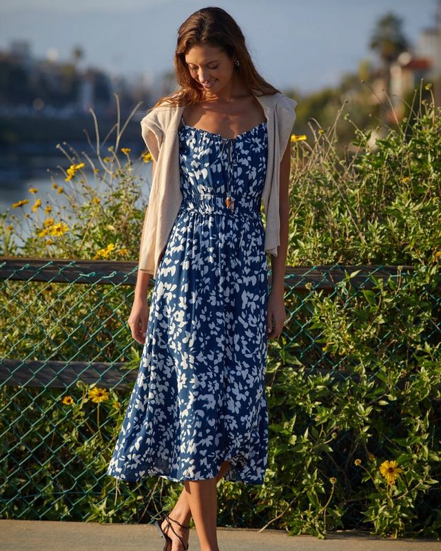 Bella Dahl Elastic Waist Midi Dress