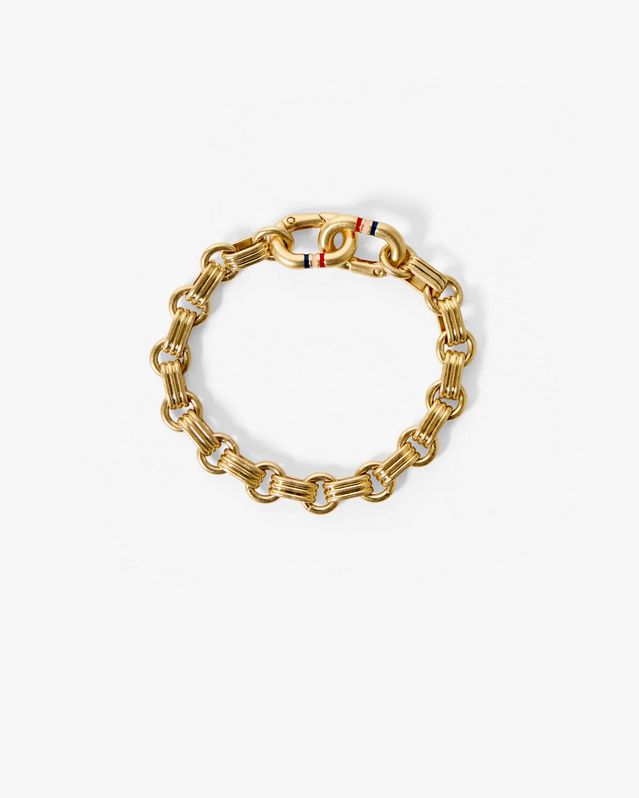 Clare V. Le Story Chain Bracelet Vintage Gold CV13