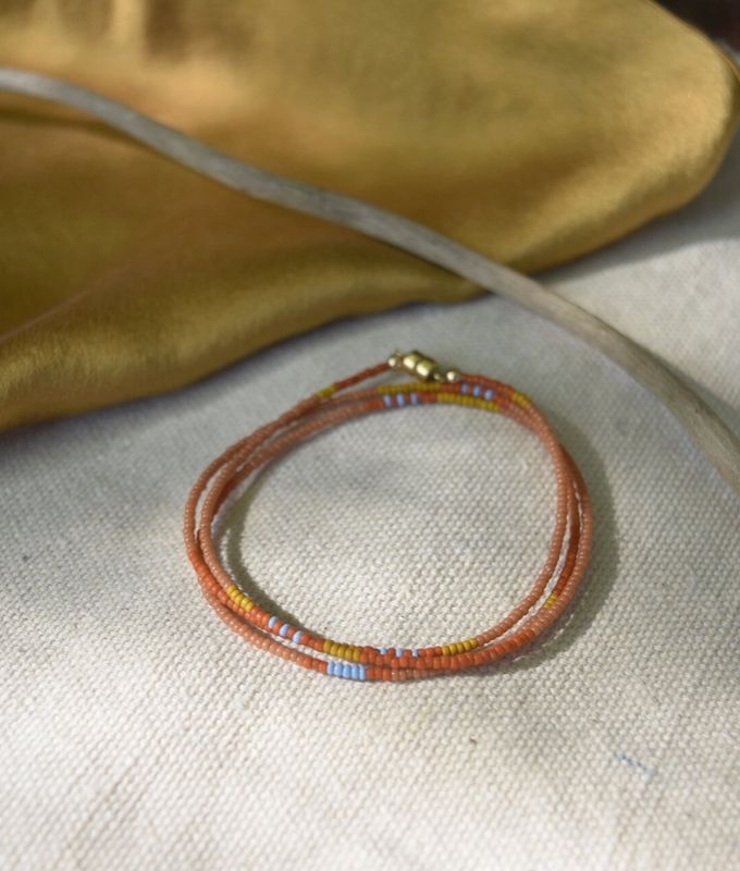 Freestone Wrap Bracelet- in Tangerine Dream FST18