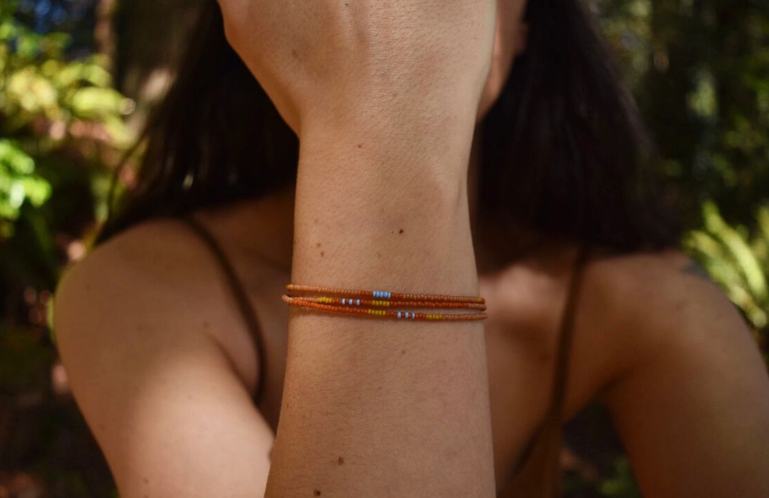 Freestone Wrap Bracelet- in Tangerine Dream FST18