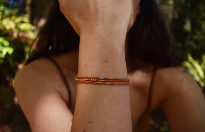 Freestone Wrap Bracelet- in Tangerine Dream FST18