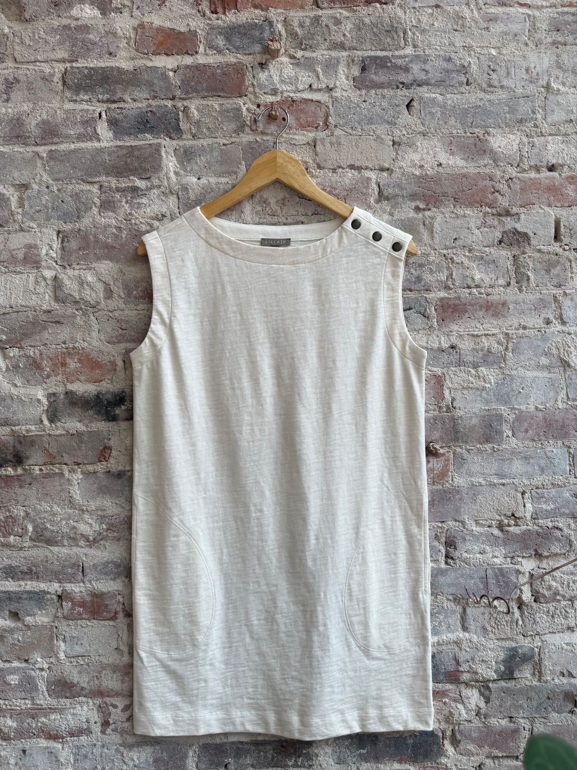 Lilla P Snap Shoulder Boatneck Dress