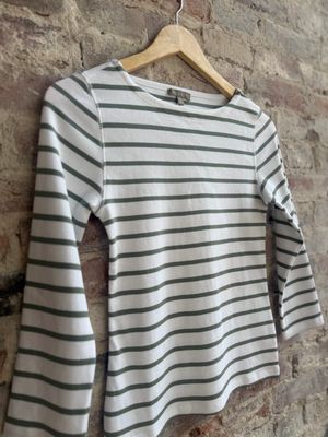 Lilla P Rib Stripe 3/4 Boatneck