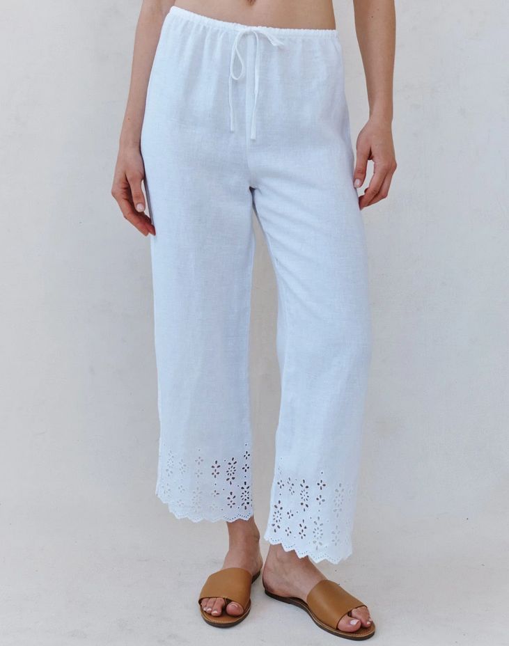 Bella Dahl Beach Crop with Embroidered Hem