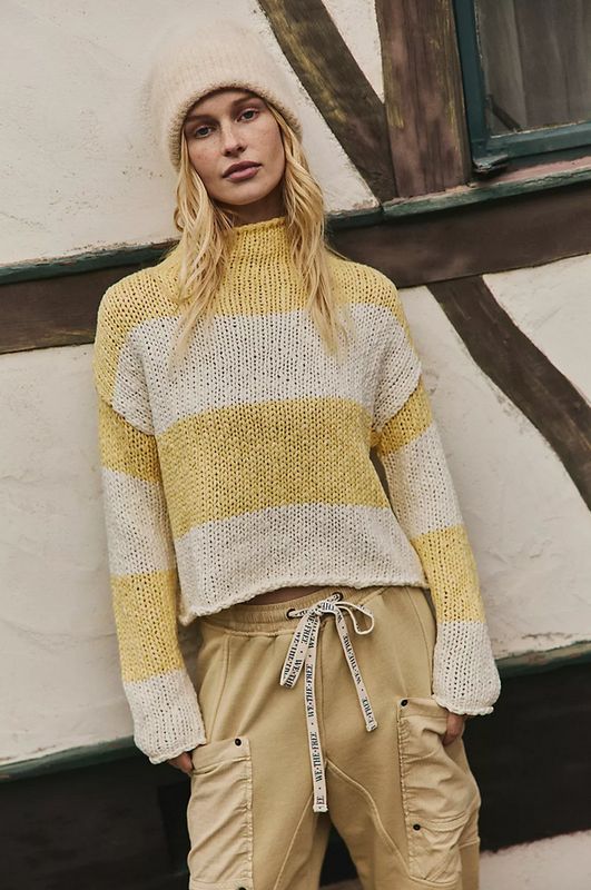 Free People Opal Rugby Stripe Sweater