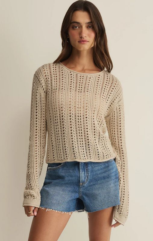 Z Supply Upland Crochet Sweater