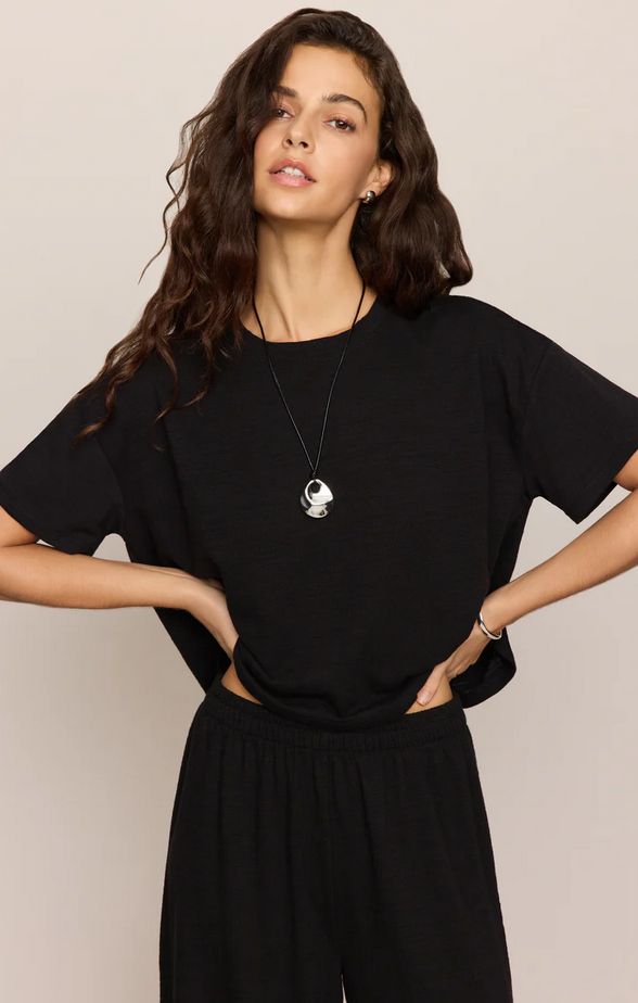 Z Supply Sway Textured Cropped Tee