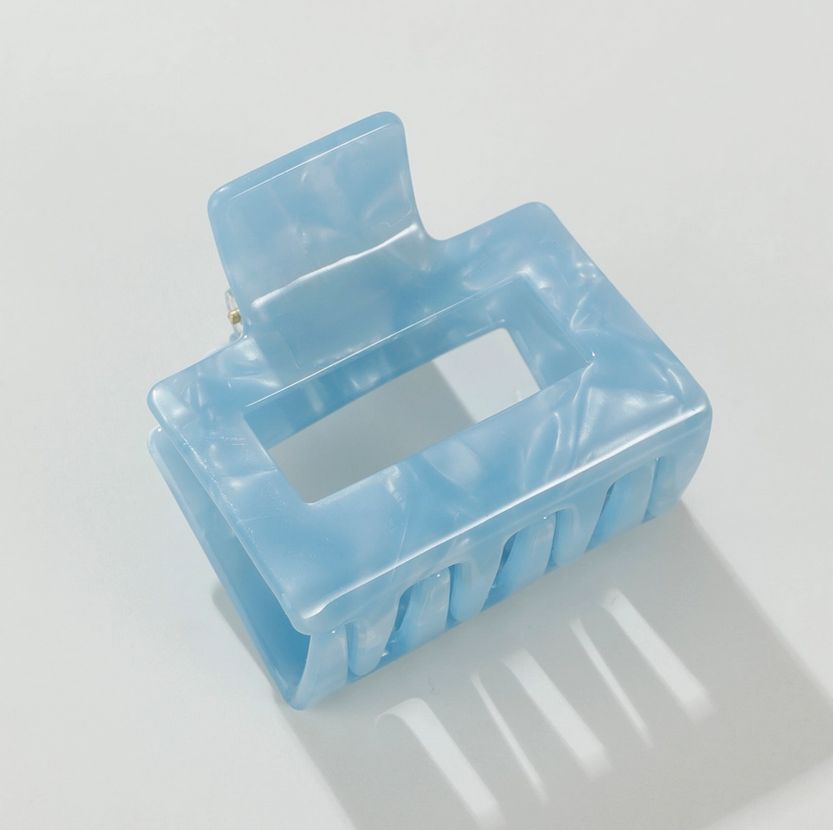 Adorro Saltwater Blue Square Claw Clip AD142