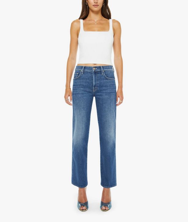 Mother Mid Rise Rambler Zip Ankle Catch My Drift