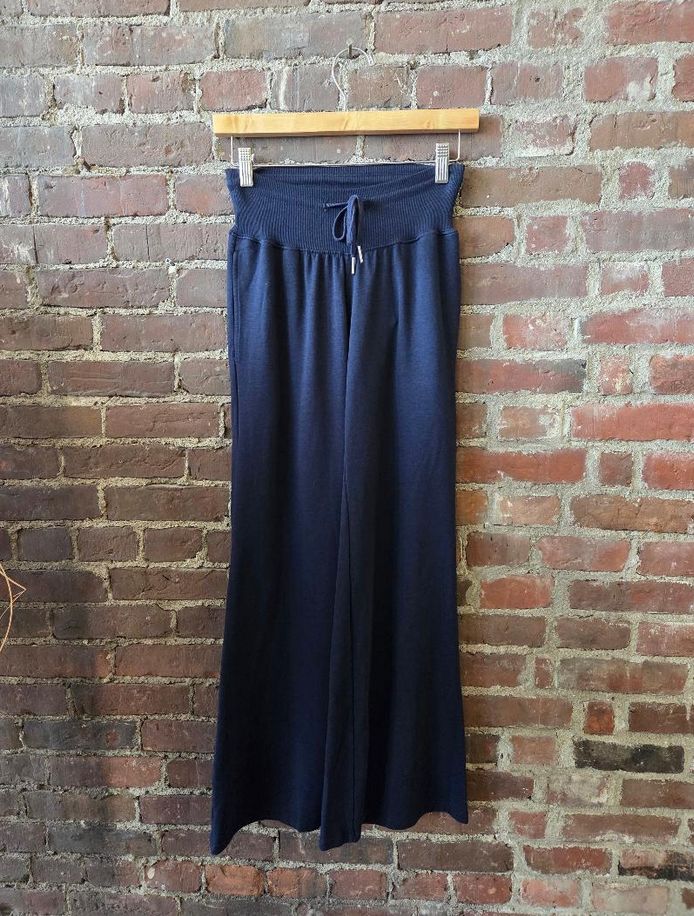 Mila Drawstring Pant in Navy