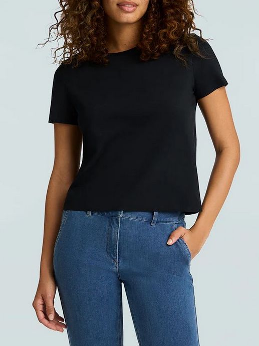 Commando Essential Cotton Crew Tee in Black