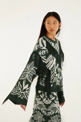 Farm Rio Miranda Knit Fringe Sweater