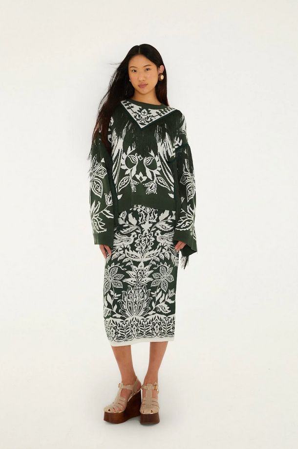 Farm Rio Miranda Knit Fringe Sweater