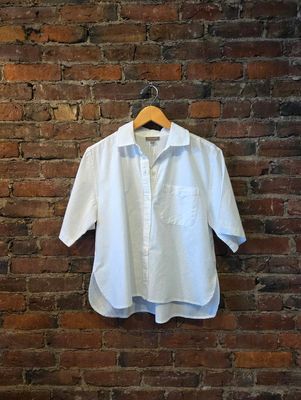 Lilla P Linen Blend Boyfriend Button Down (Two Colors)