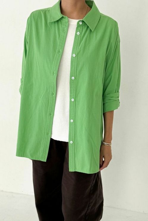 Le Bon Shoppe Light Weight Owen Shirt in Green Bud