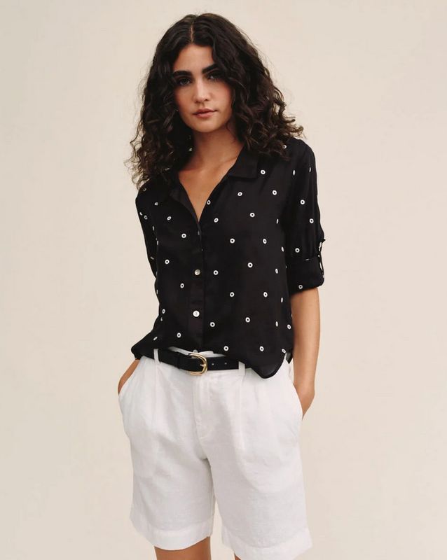 Bella Dahl Drop Collar Boxy Button Down