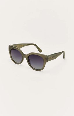 Z Supply Lunch Date in Olive Gradient Polarized
