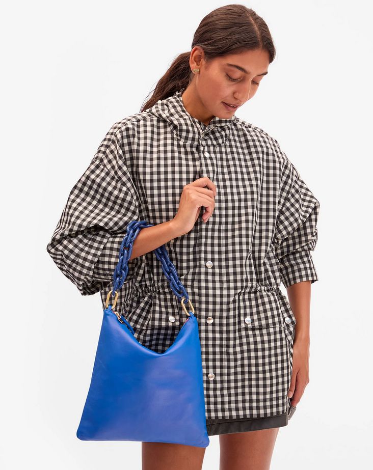 Clare V. Shortie Strap in French Blue