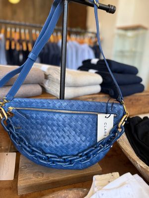 Clare V. Shortie Strap in French Blue