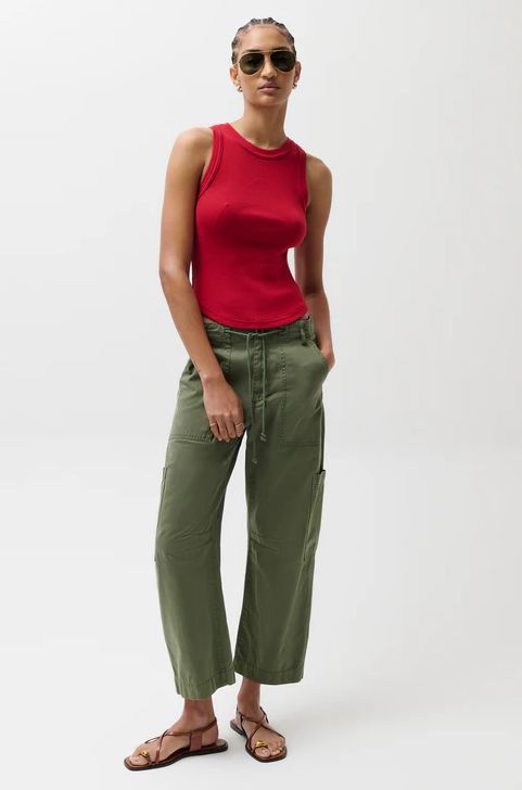 Pistola Sabrina Curved Utility Pant in Meadow