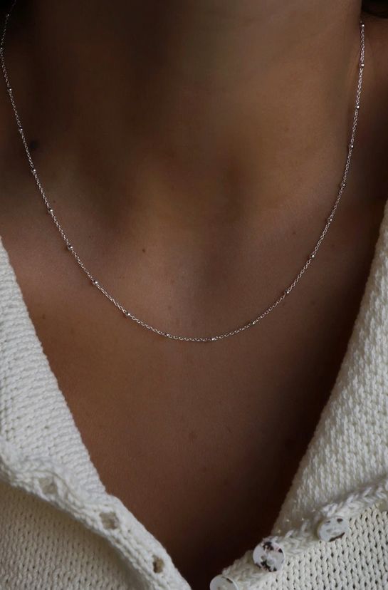 Katie Waltman Jewelry Sterling Silver Satellite Chain Necklace KW80