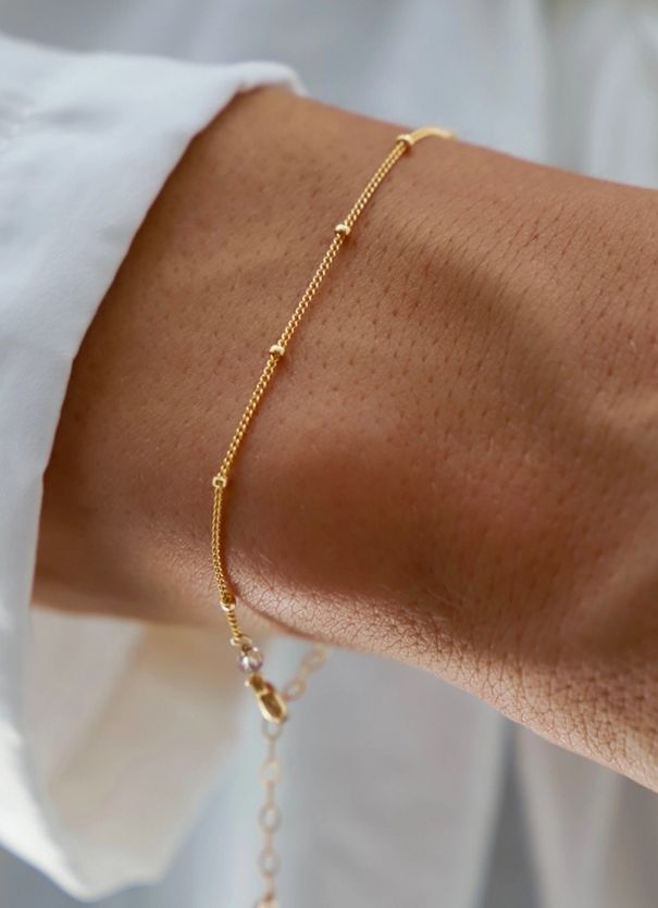 Katie Waltman Jewelry Delicate Ball Chain Bracelet KW76
