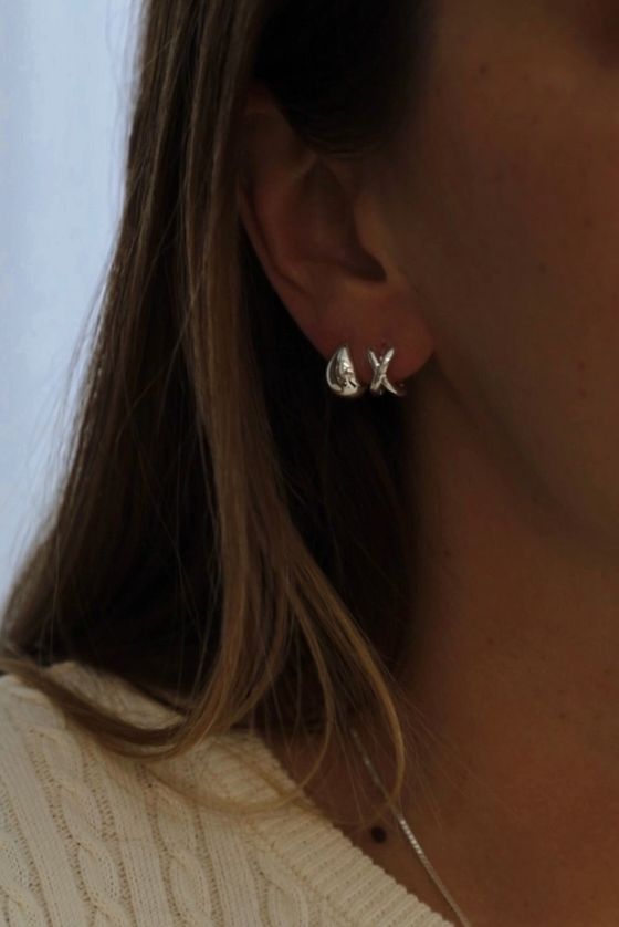 Katie Waltman Jewelry Silver Axel Huggies KW83