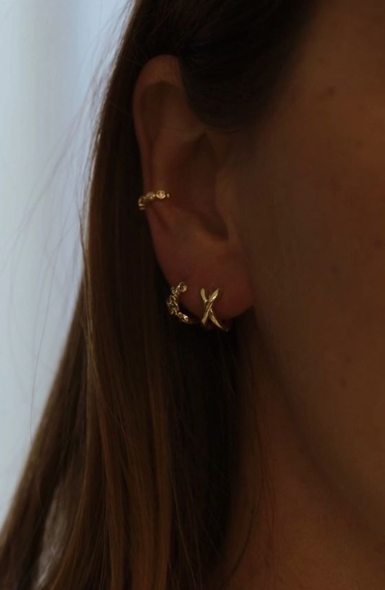 Katie Waltman Jewelry Gold Axel Huggies KW82