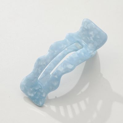 Adorro Jane Coastal Scalloped Flat Lay Claw Clip in Blue AD148