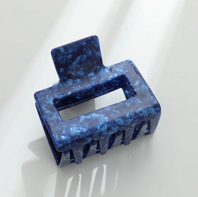 Adorro Denim Blue Large Square Claw Clip AD145