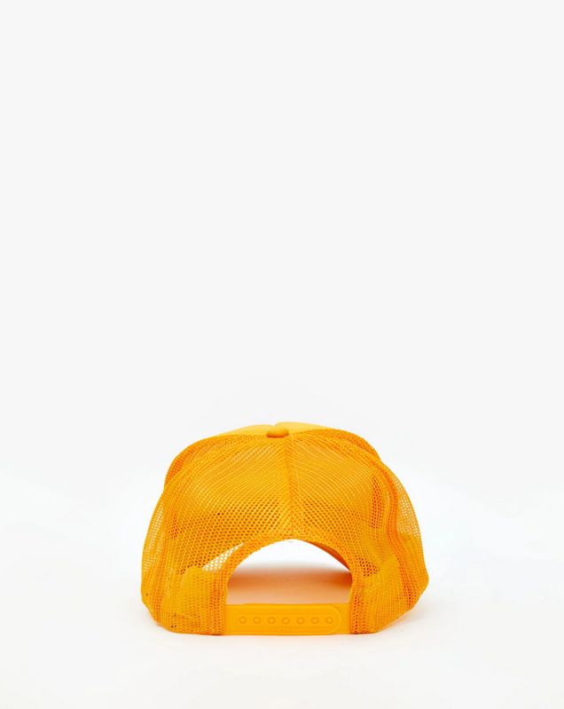 Clare V. Trucker Hat in Excusez Moi Marigold