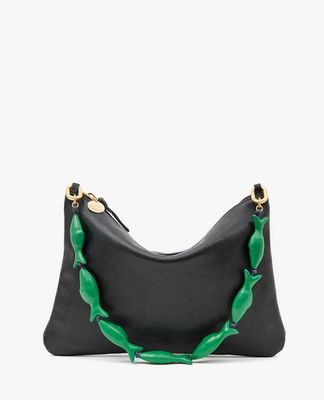 Clare V. Shortie Strap in Emerald Sardine