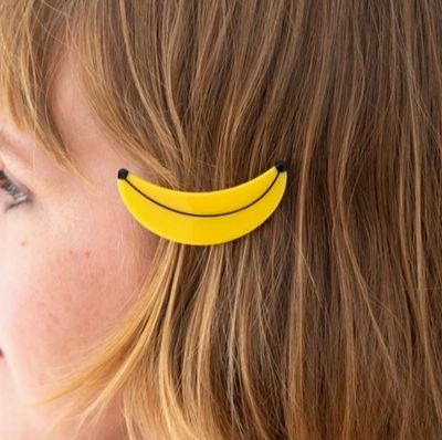 Jenny Lemons Banana Alligator Hair Clip Set JL3